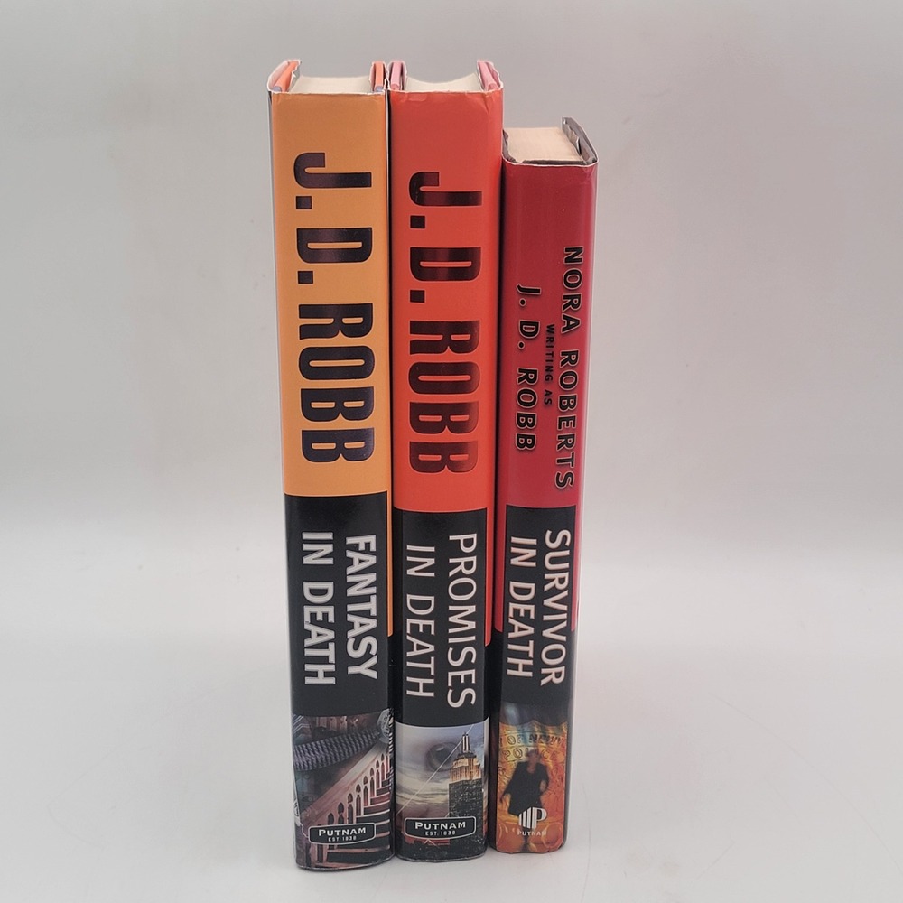 J.D. Robb In Death 3 Book Lot Hardcover Fantasy‎ Promises Survivor Good